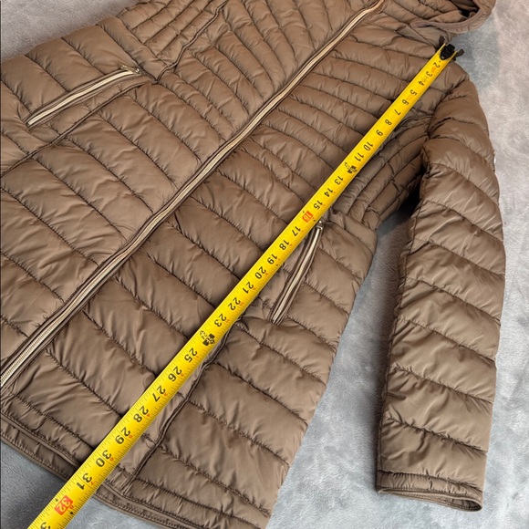 NWOT Michael Michael Kors Packable Coat Taupe Size Small - Picture 13 of 14